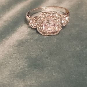 Stella and Dot silver and CZ ring